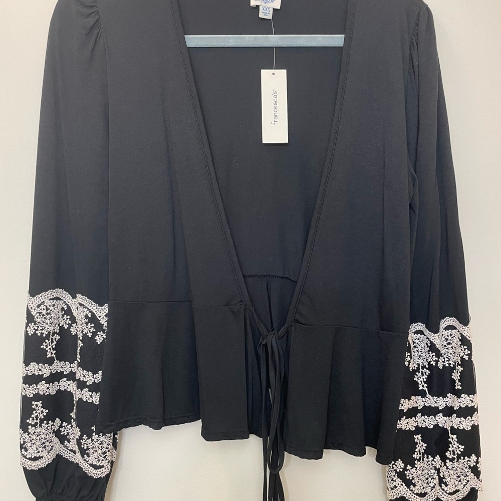 NWT Bell sleeve wrap blouse